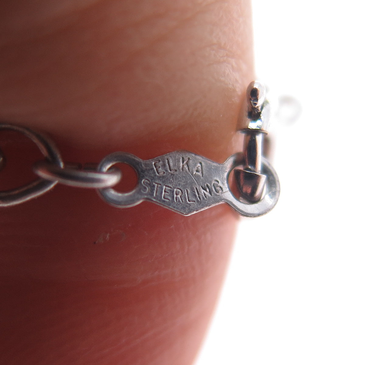 ELKA 925 Sterling Silver Vintage Singapore Chain Necklace 15"