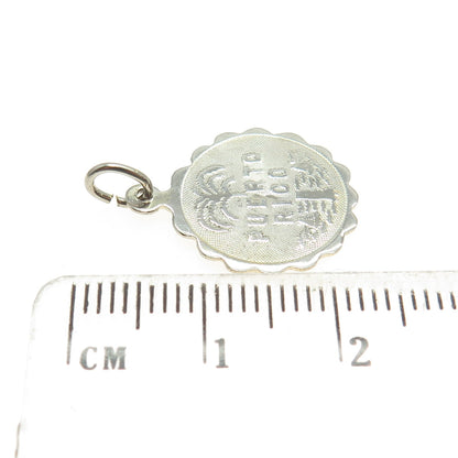 925 Sterling Silver Vintage Puerto Rico Minimalist Charm Pendant