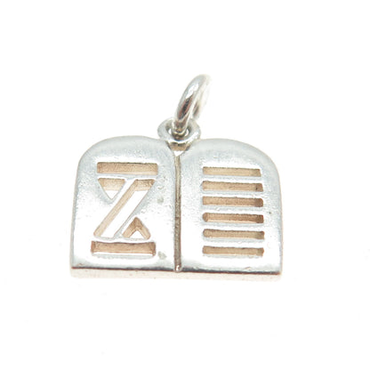 925 Sterling Silver Vintage "X" Window Shades Religious Charm Pendant