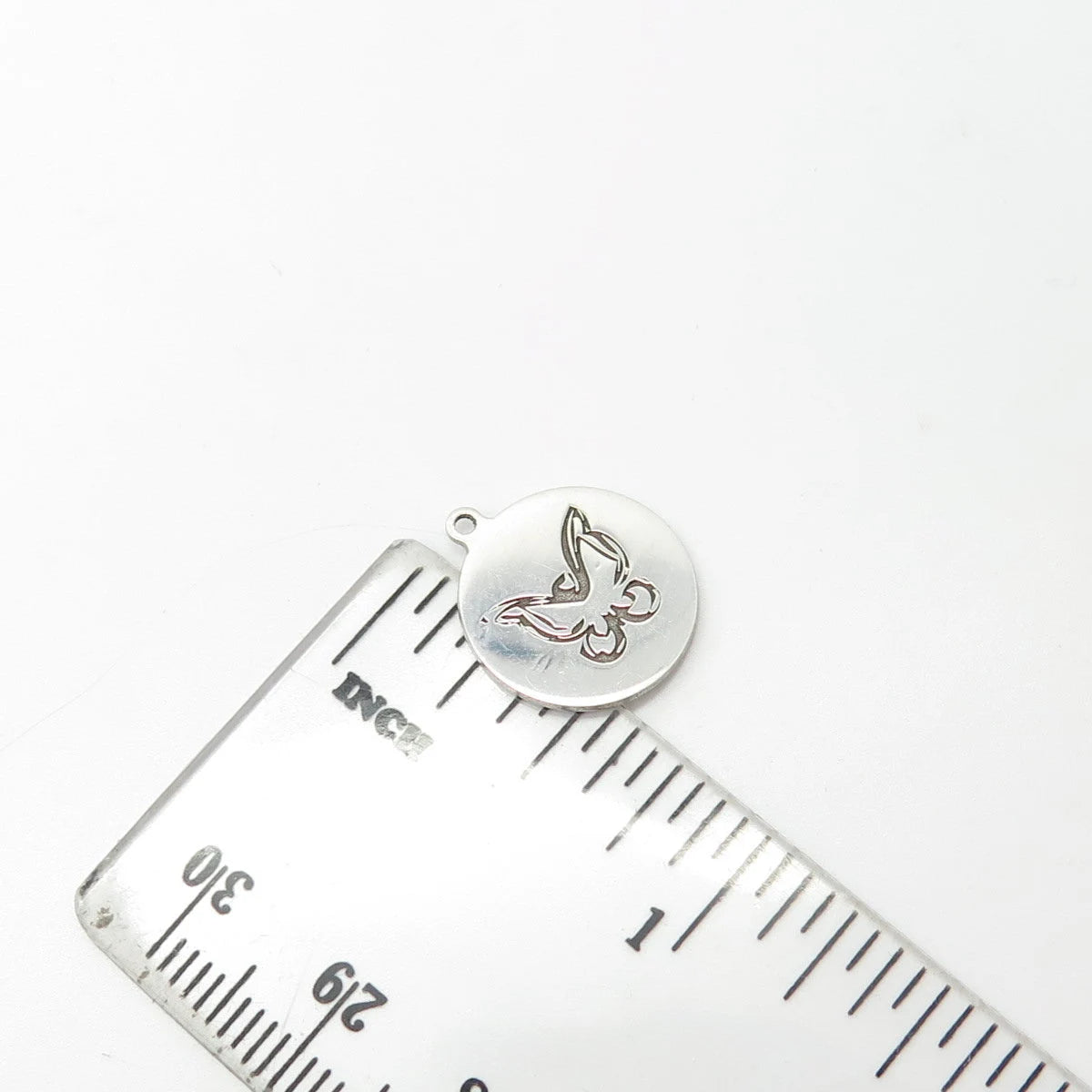 925 Sterling Silver USA Two In Town Butterfly Charm Pendant