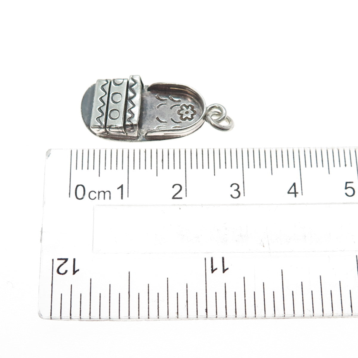 Old Pawn 925 Sterling Silver Vintage Southwestern Shoe Tribal Mini Charm Pendant