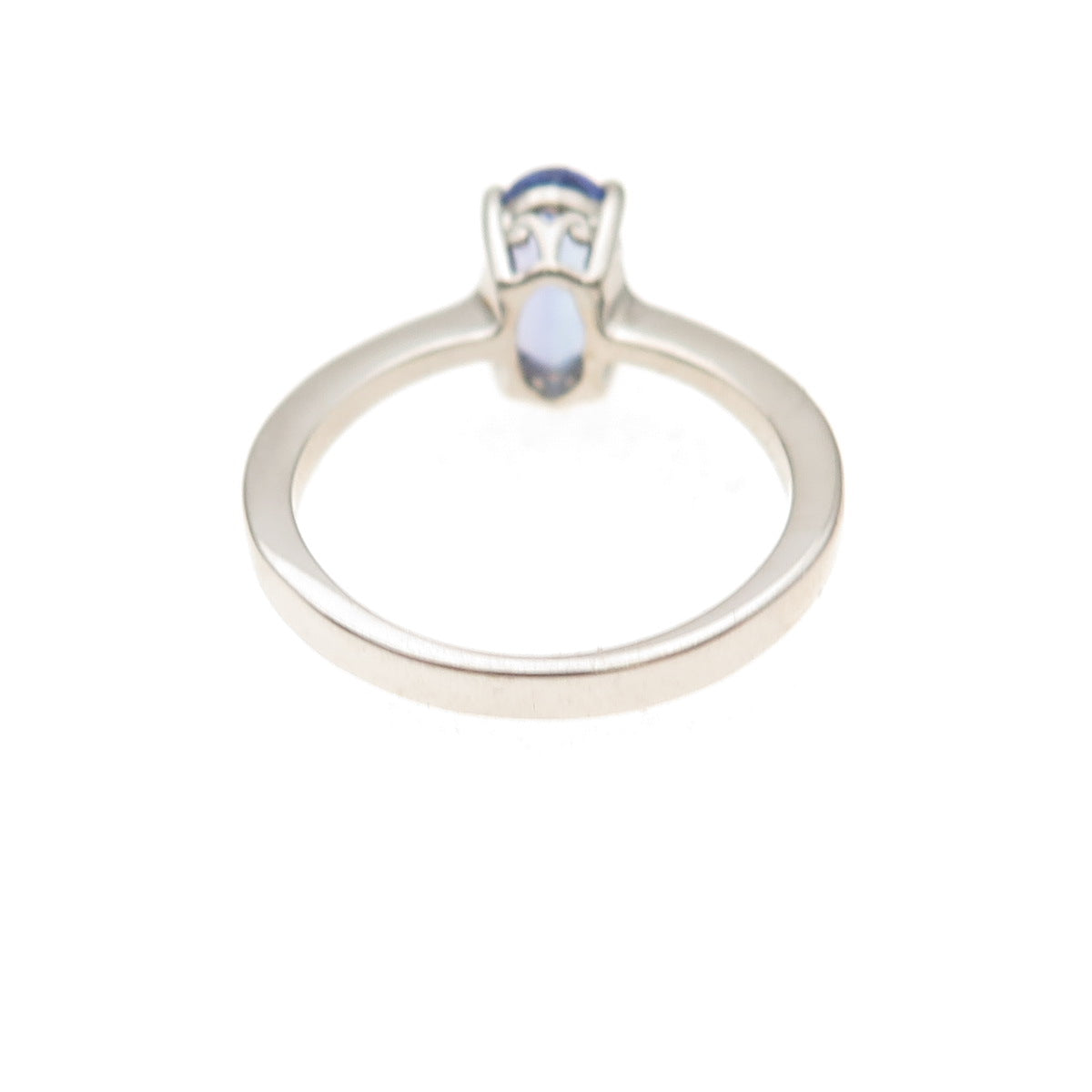 D'Joy 925 Sterling Silver Real Oval-Cut Tanzanite Ring Size 8