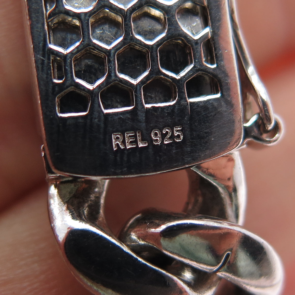 925 Sterling Silver REL Round-Cut C Z Heavy 155.8g Cuban Chain Necklace 22"