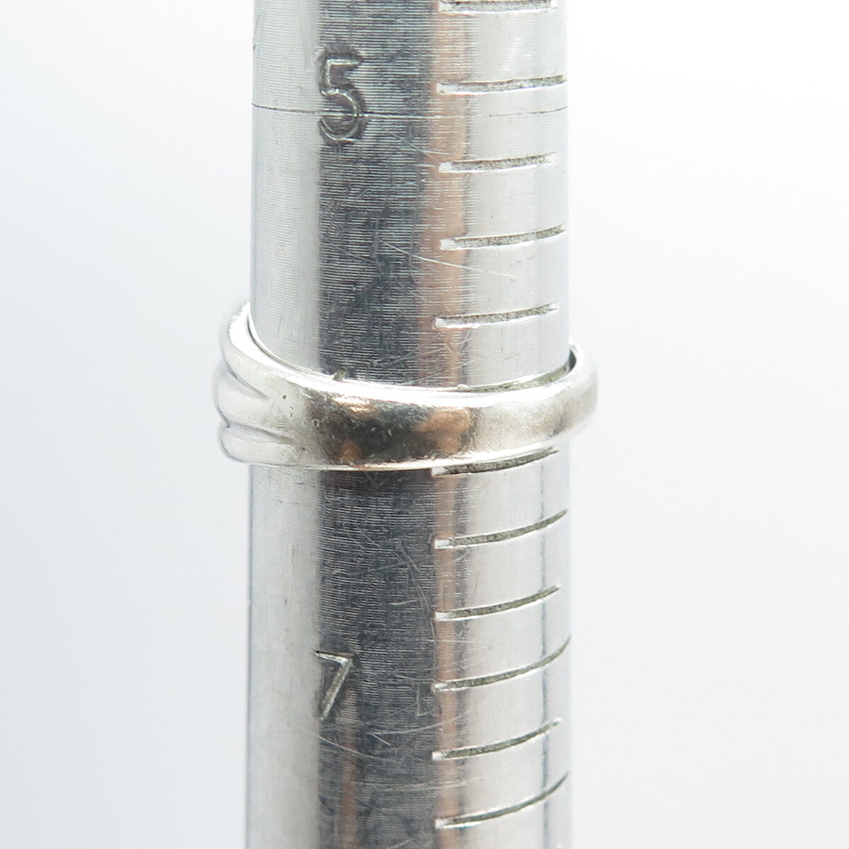 925 Sterling Silver Vintage Modernist Puffy Ring Size 6.25