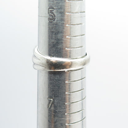 925 Sterling Silver Vintage Modernist Puffy Ring Size 6.25
