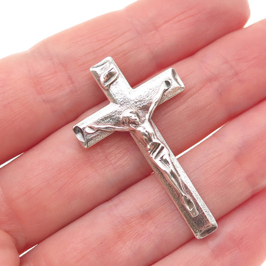 Lisa Lee Creations Sterling Silver Vintage Crucifix Cross Slide Charm Pendant