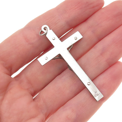 925 Sterling Silver Vintage Crucifix Cross Religious Charm Pendant