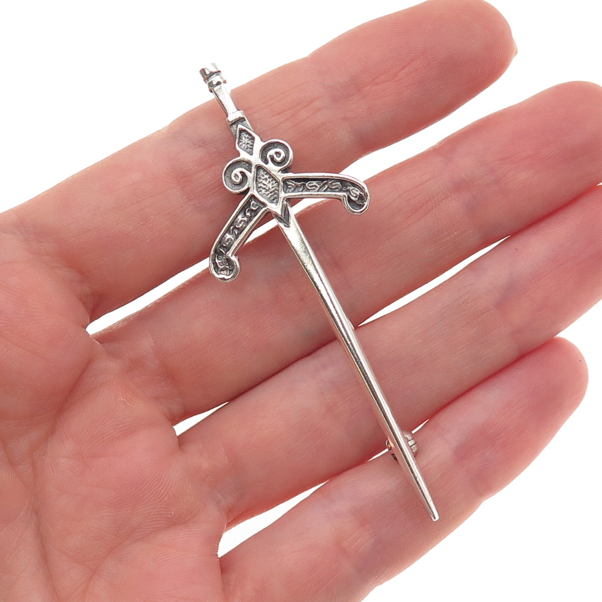 Malcolm Gray Ortak Silvercraft Sterling Vintage 1981 Scottish Kilt Pin Brooch