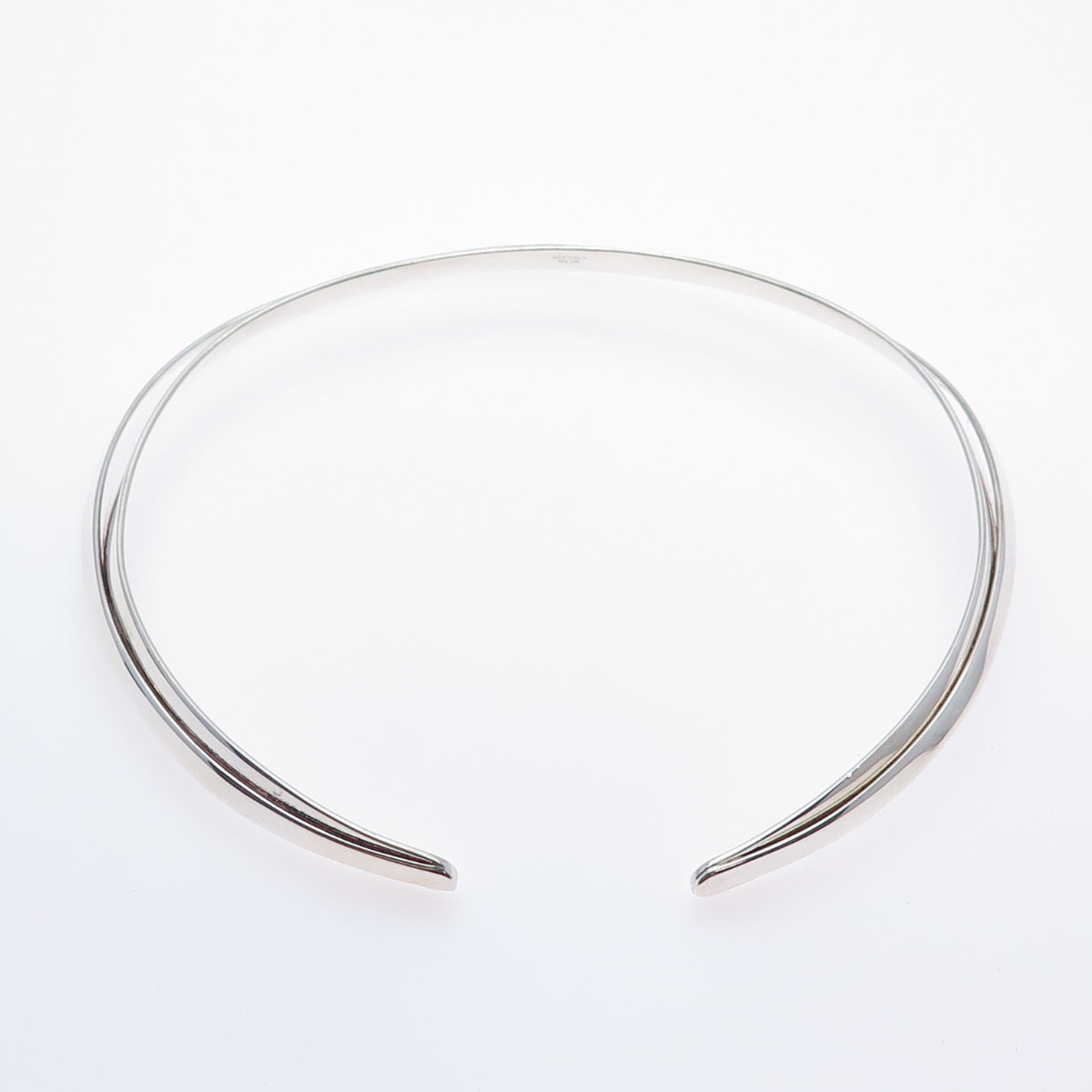 MILOR Sterling Silver Vintage Italy Modernist Adjustable Choker Necklace 14-16"