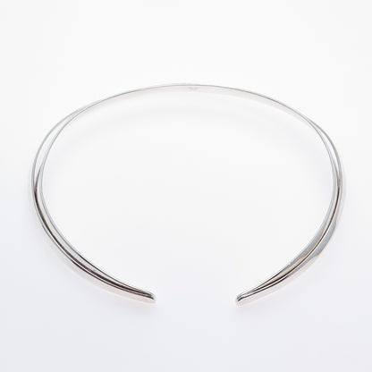 MILOR Sterling Silver Vintage Italy Modernist Adjustable Choker Necklace 14-16"