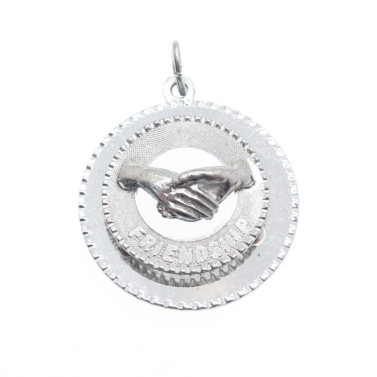 MARK MERCY 925 Sterling Silver Vintage Friendship Charm Pendant