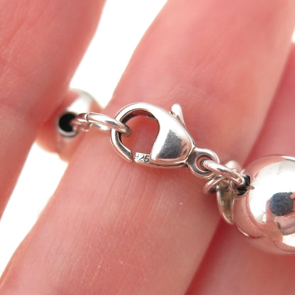 Tiffany & Co. 925 Sterling Silver Vintage HardWear Ball Beaded Bracelet 6.5"