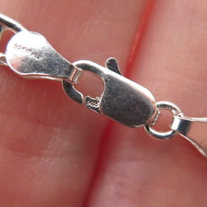 925 Sterling Silver Italy Anchor Mariner Link Bracelet 6.75"