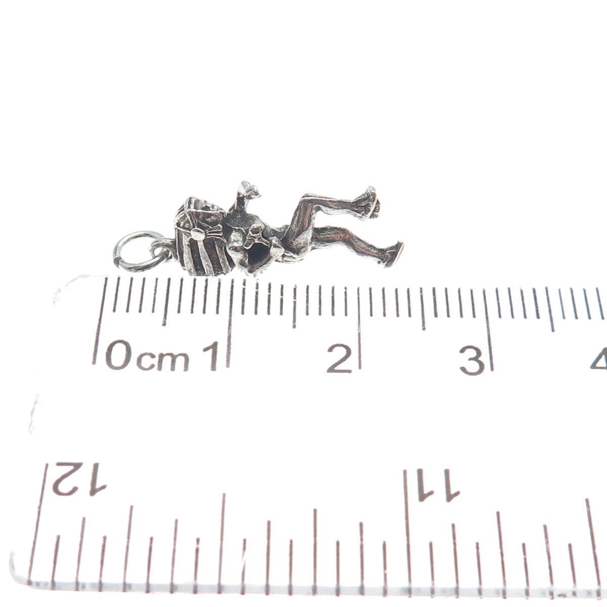 Old Pawn 925 Sterling Silver Vintage Southwestern Indian Hunter Oxidized Pendant