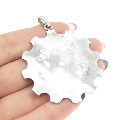 925 Sterling Silver Vintage Tribal Man Pendant