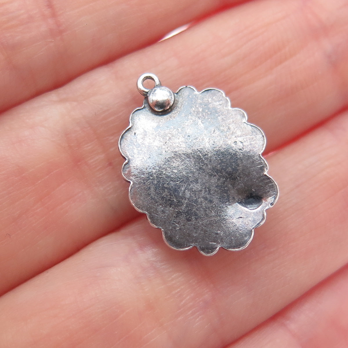 Old Pawn 925 Sterling Silver Vintage Southwestern Bisbee Turquoise Mini Pendant