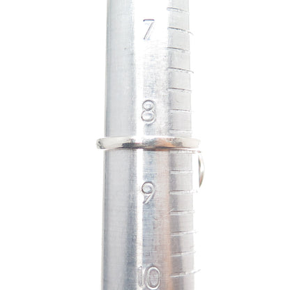 925 Sterling Silver Vintage Real Pink Topaz Modernist Ring Size 8.5