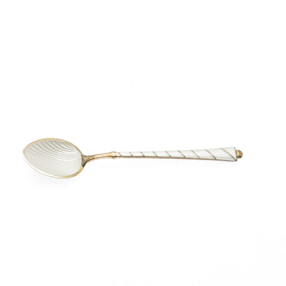EGON LAURIDSEN 925S Sterling Gold Plated Vintage Denmark Enamel Coffee Spoon