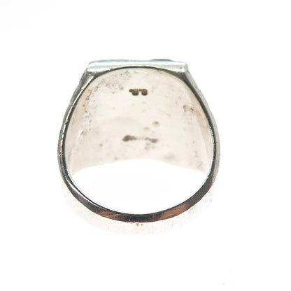 Sophia Becenti Navajo Old Pawn Sterling Silver Vintage Multi-Gem Ring Size 12.5