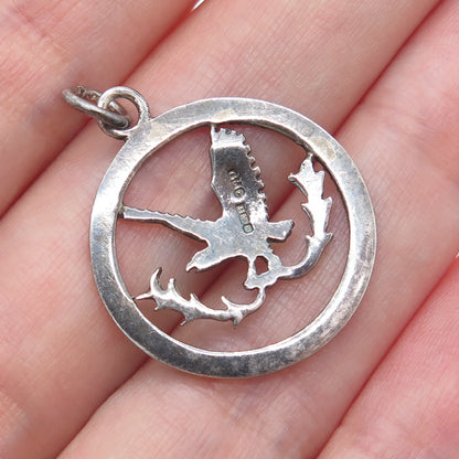 925 Sterling Vintage GMC Birmingham Gleneagles Golf Club Diamond-Cut Pendant