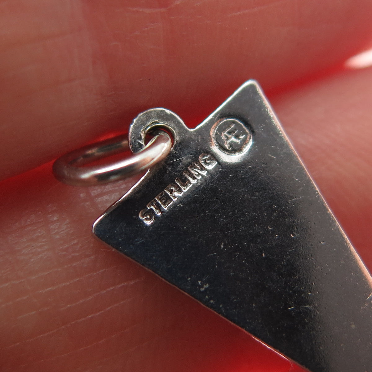 ART'S ELEGANCE 925 Sterling Silver Vintage Enamel Central School Charm Pendant
