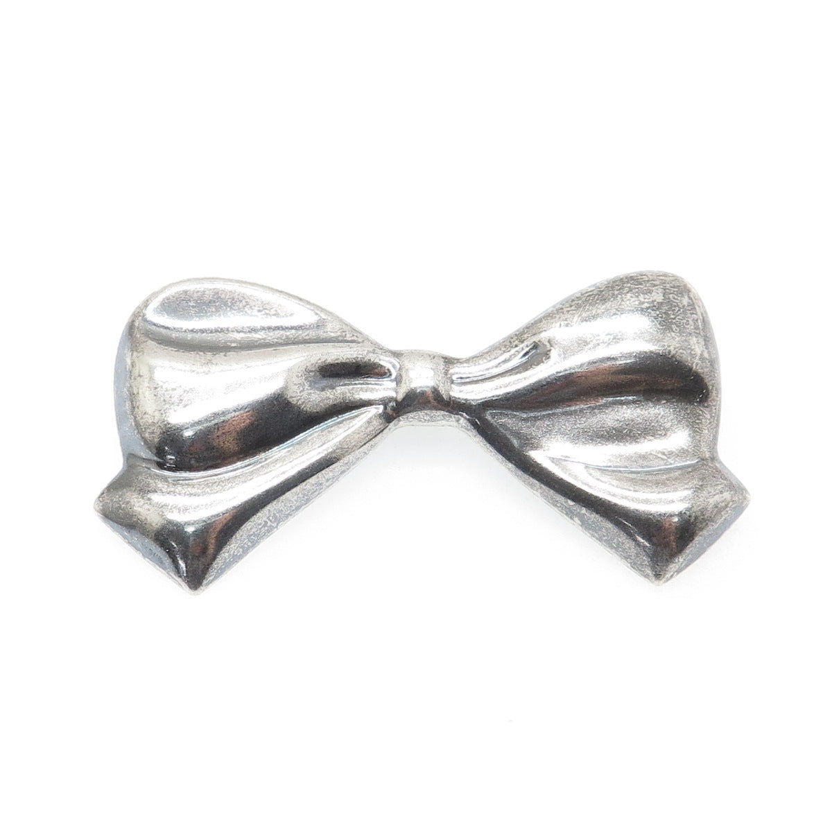 925 Sterling Silver Vintage Mexico Modernist Box Oxidized Pin Brooch / Pendant