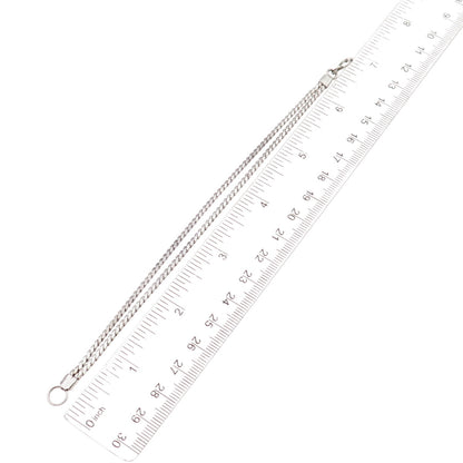 925 Sterling Silver Vintage S-Shape Link Double Chain Bracelet 6.75"