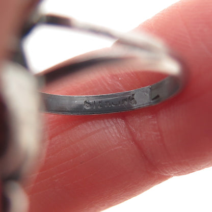 Thomas Lee Navajo Old Pawn Sterling Silver Vintage Southwestern MOP Ring Size 4