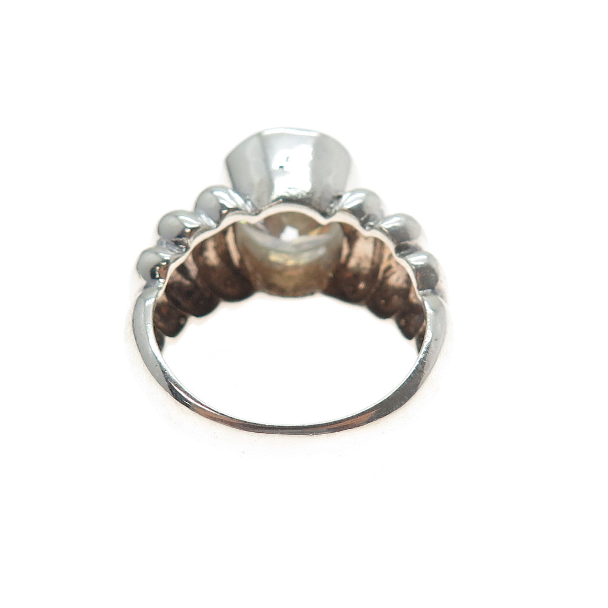 Gioia Clavenzani & Ivano Ghinelli 925 Sterling Silver Vintage C Z Ring Size 7.75