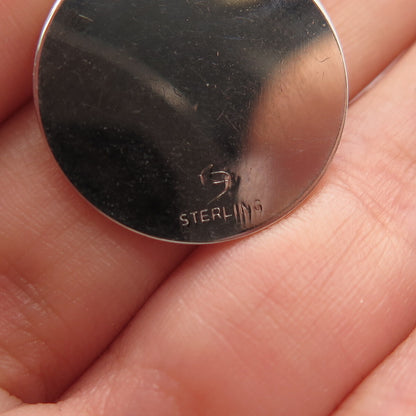 925 Sterling Silver "Happy Anniversary" Round Pendant
