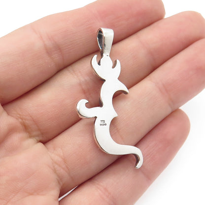 925 Sterling Silver Vintage CM Birmingham Om Mantra Charm Pendant