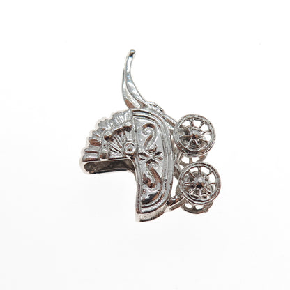 925 Sterling Silver Vintage Baby Stroller Mini 3D Charm Pendant