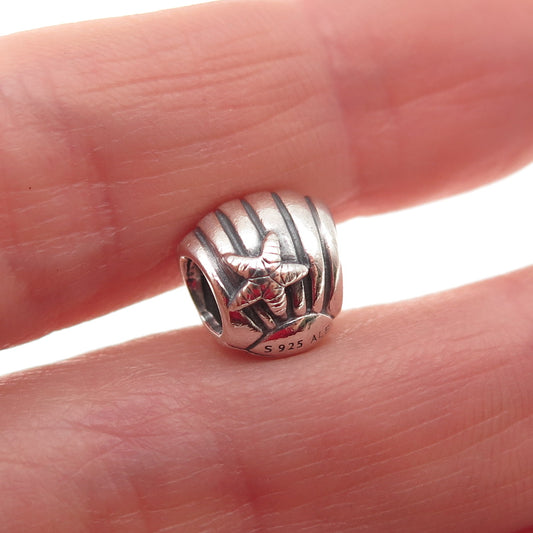 Pandora 925 Sterling Silver Seashell & Starfish Slide Bead Charm