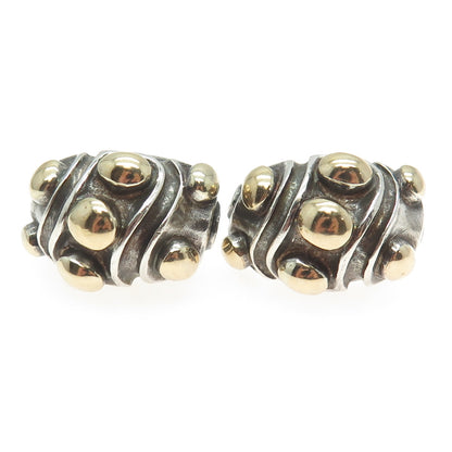 ROBERT WANDER WINC 18K Yellow Gold 925 Sterling Silver Vintage Clip On Earrings