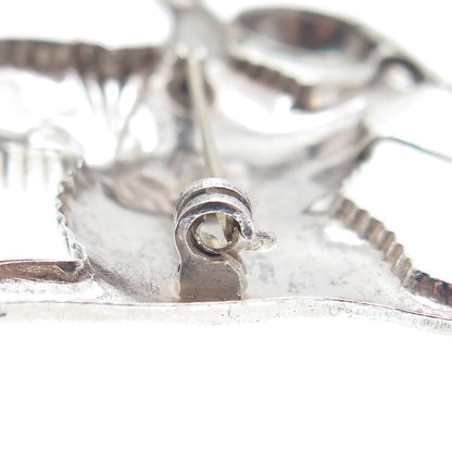 LANG 925 Sterling Silver Antique Art Deco Playing Cat Pin Brooch