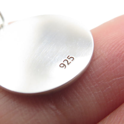 925 Sterling Silver Blue Enamel Capricorn Zodiac Sign Minimalist Charm Pendant