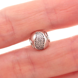 Pandora 925 Sterling Silver C Z Essence Happiness Slide Bead Charm