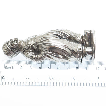 BERTHOLD HERMANN MULLER 925 Sterling Antique 1914 Dutch Boy Salt / Pepper Shaker
