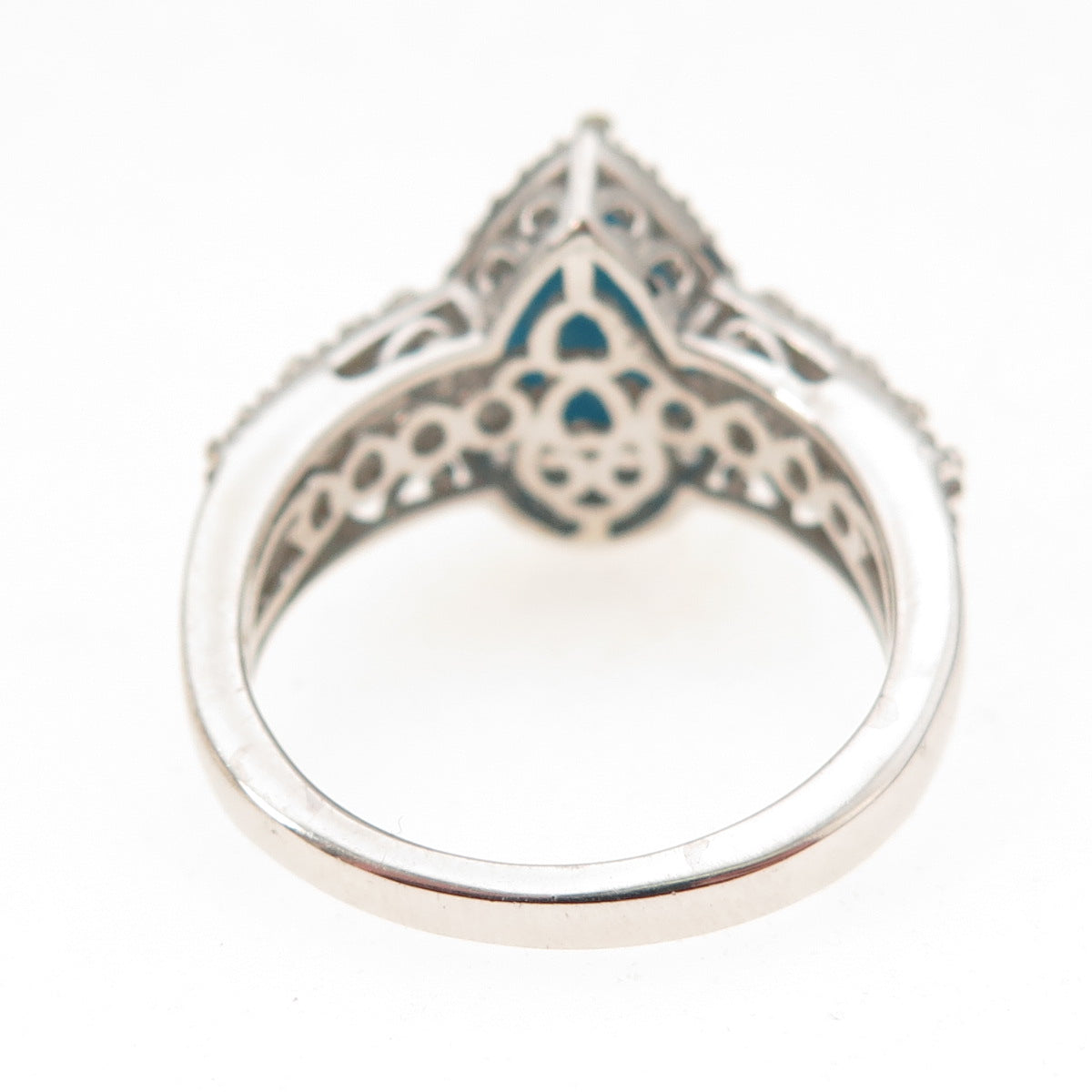 Chuck Clemency 925 Sterling Silver Real Turquoise Apatite & Topaz Ring Size 8