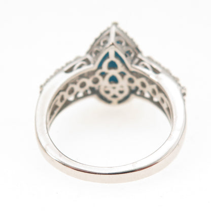 Chuck Clemency 925 Sterling Silver Real Turquoise Apatite & Topaz Ring Size 8