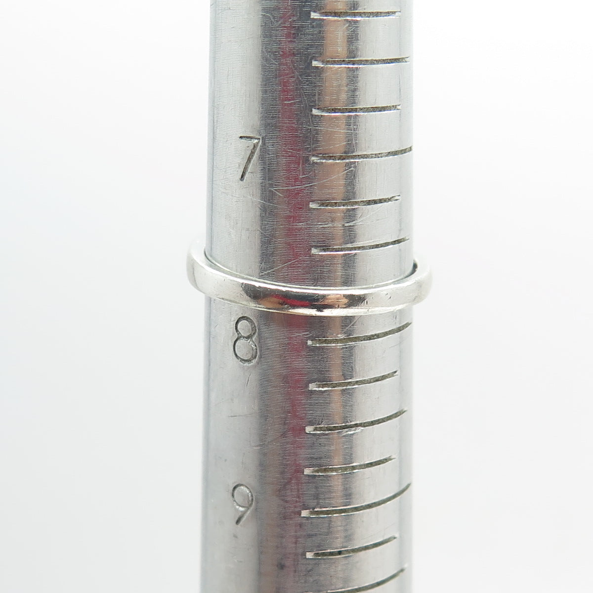 925 Sterling Silver Radiant-Cut Pink & White C Z Ring Size 7.75