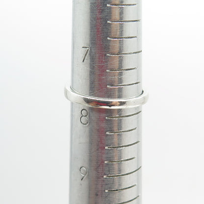 925 Sterling Silver Radiant-Cut Pink & White C Z Ring Size 7.75