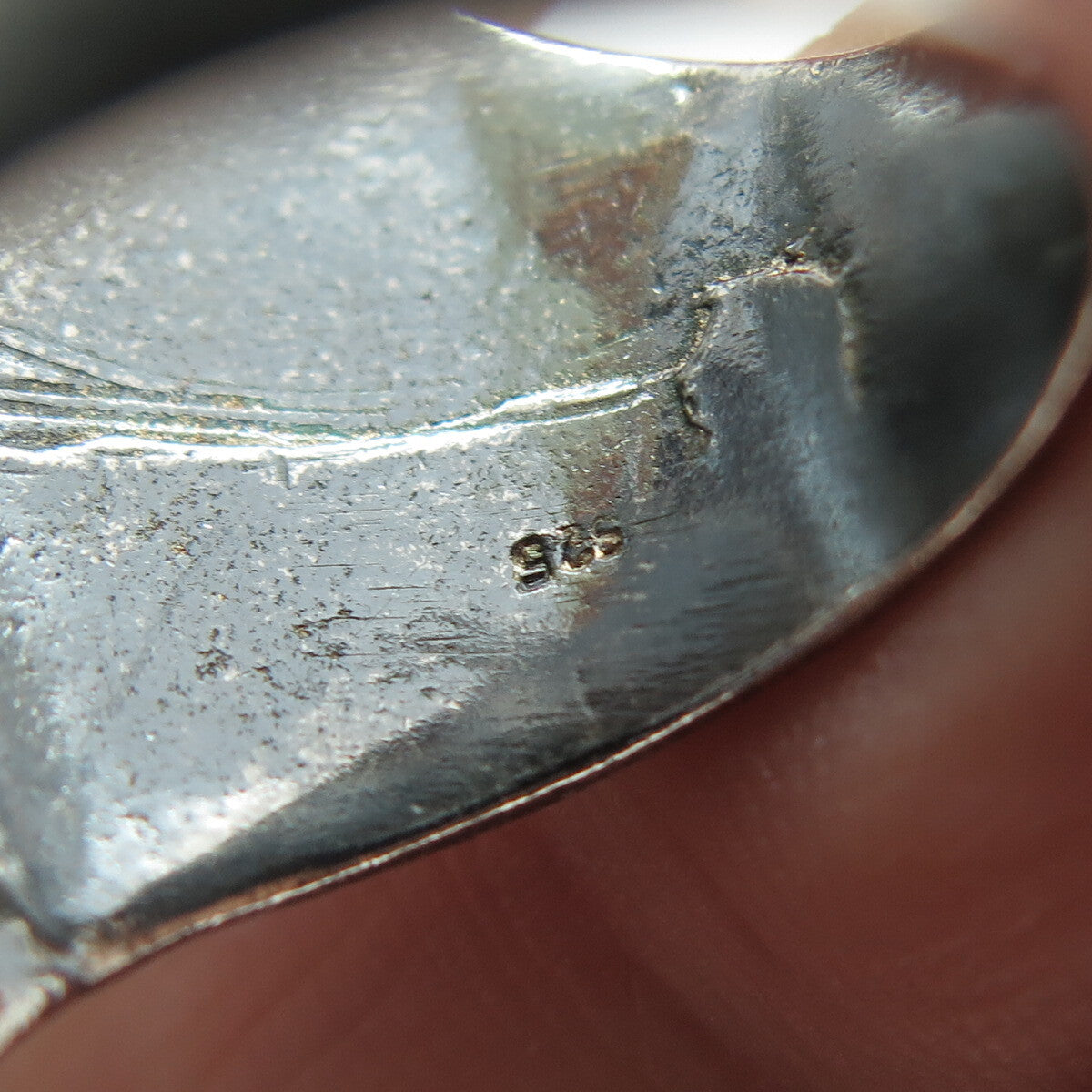 925 Sterling Silver Vintage Modernist Oxidized Ring Size 6.75