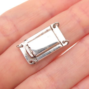 925 Sterling Silver Vintage England Bracelet / Necklace Box Lock Clasp