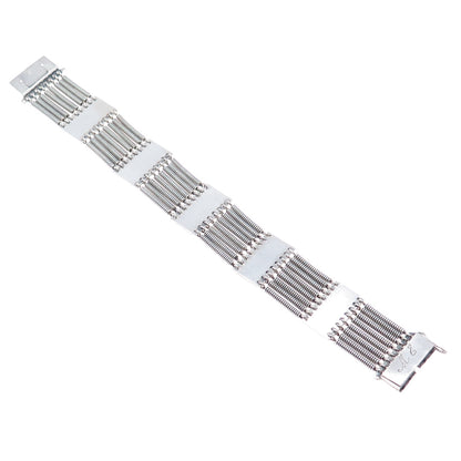 J. BETINS 875 Silver Vintage Latvia Beaded Spring Bar Link Bracelet 7.75"