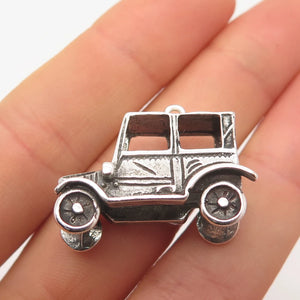925 Sterling Silver Vintage Retro Car Charm Pendant