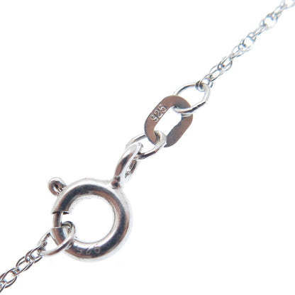 925 Sterling Silver Real Citrine & Round-Cut C Z Singapore Chain Necklace 19"