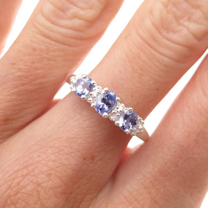 Chuck Clemency 925 Sterling Silver Real Oval-Cut Tanzanite Ring Size 8