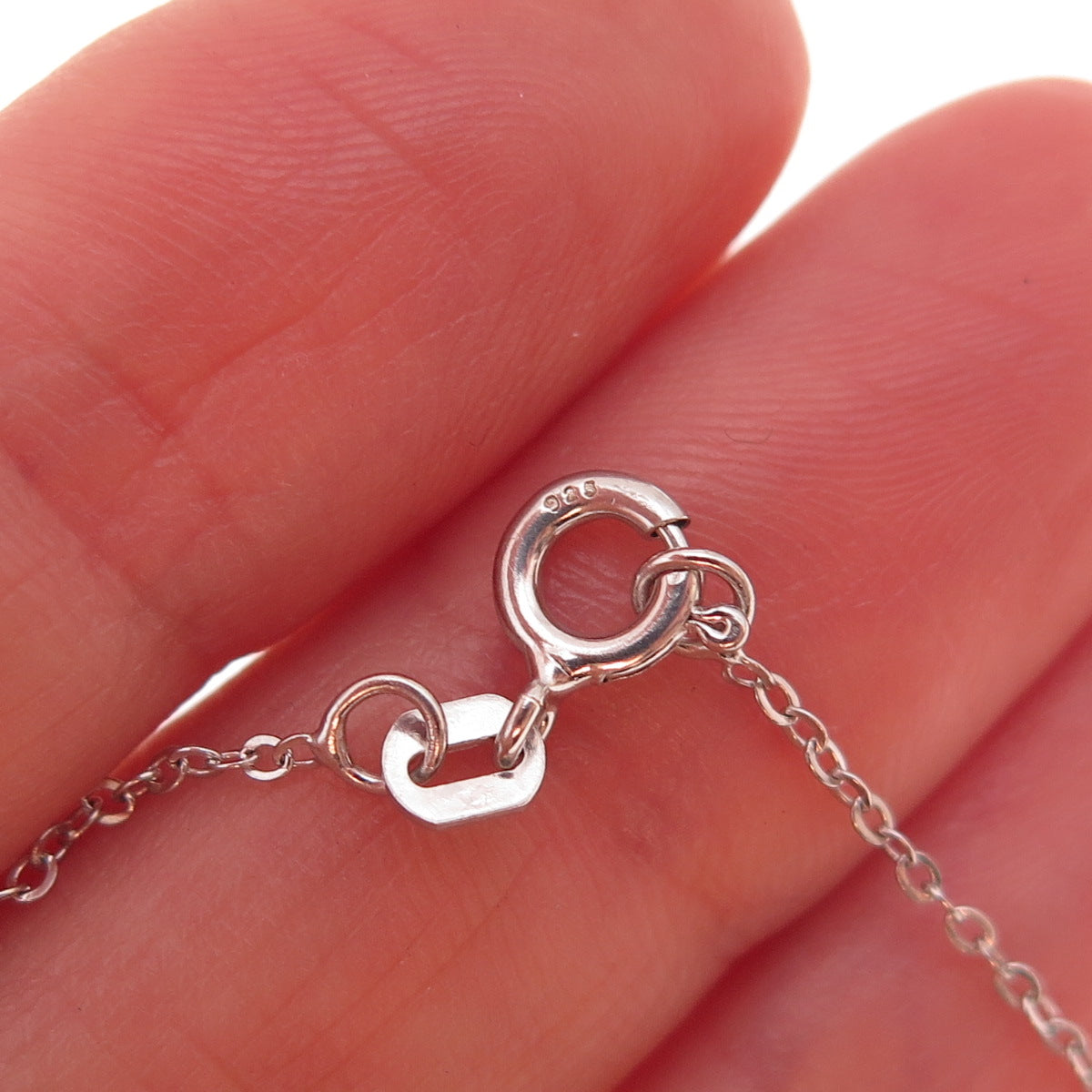 Jane Seymour Sterling Silver Real White Topaz Infinity Cable Chain Necklace 18"