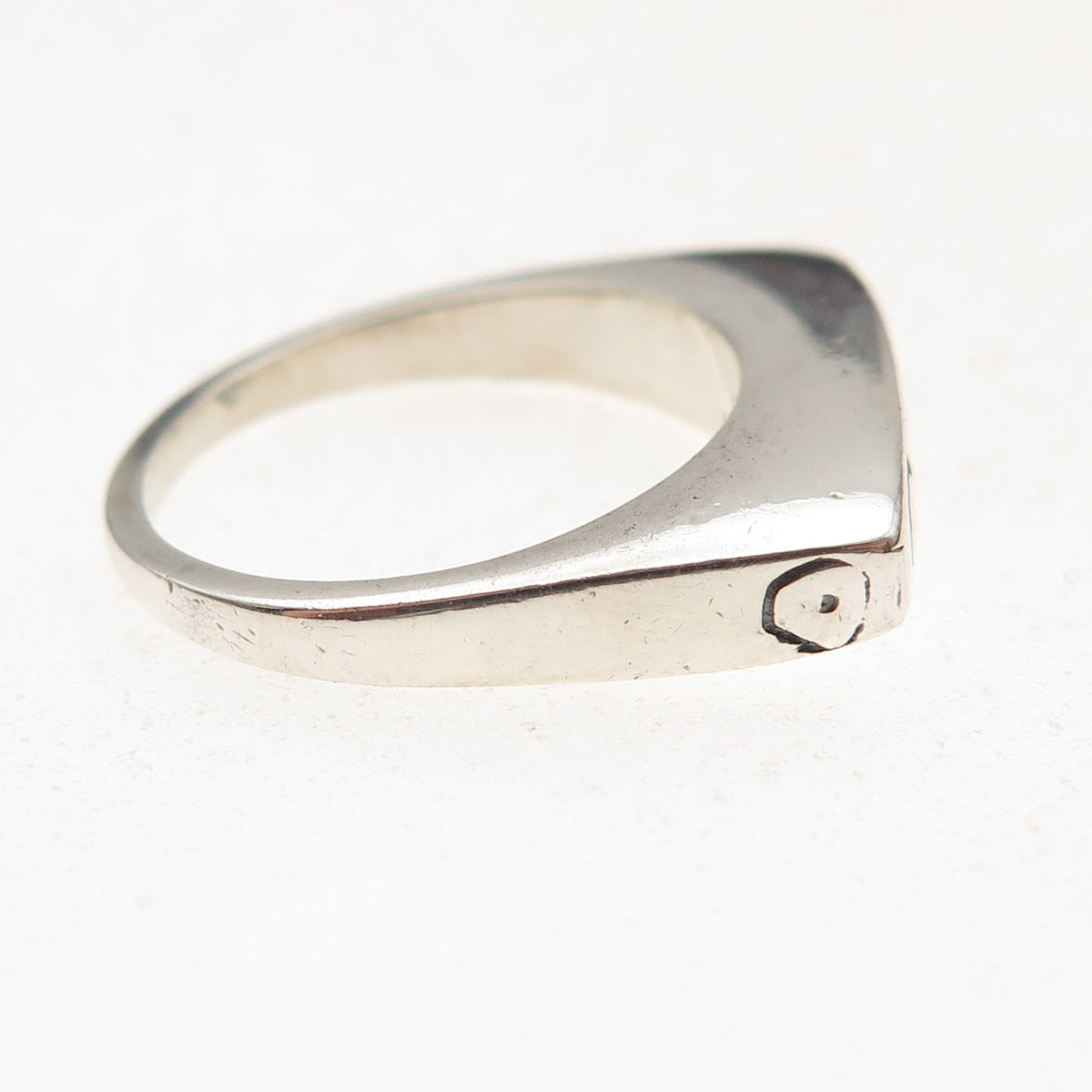 Lisa Jenks 925 Sterling Silver Vintage Modernist Bar Oxidized Ring Size 6